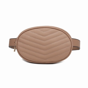MKF Collection Fatima Quilted Chevron Women's Belt Bag by Mia K.