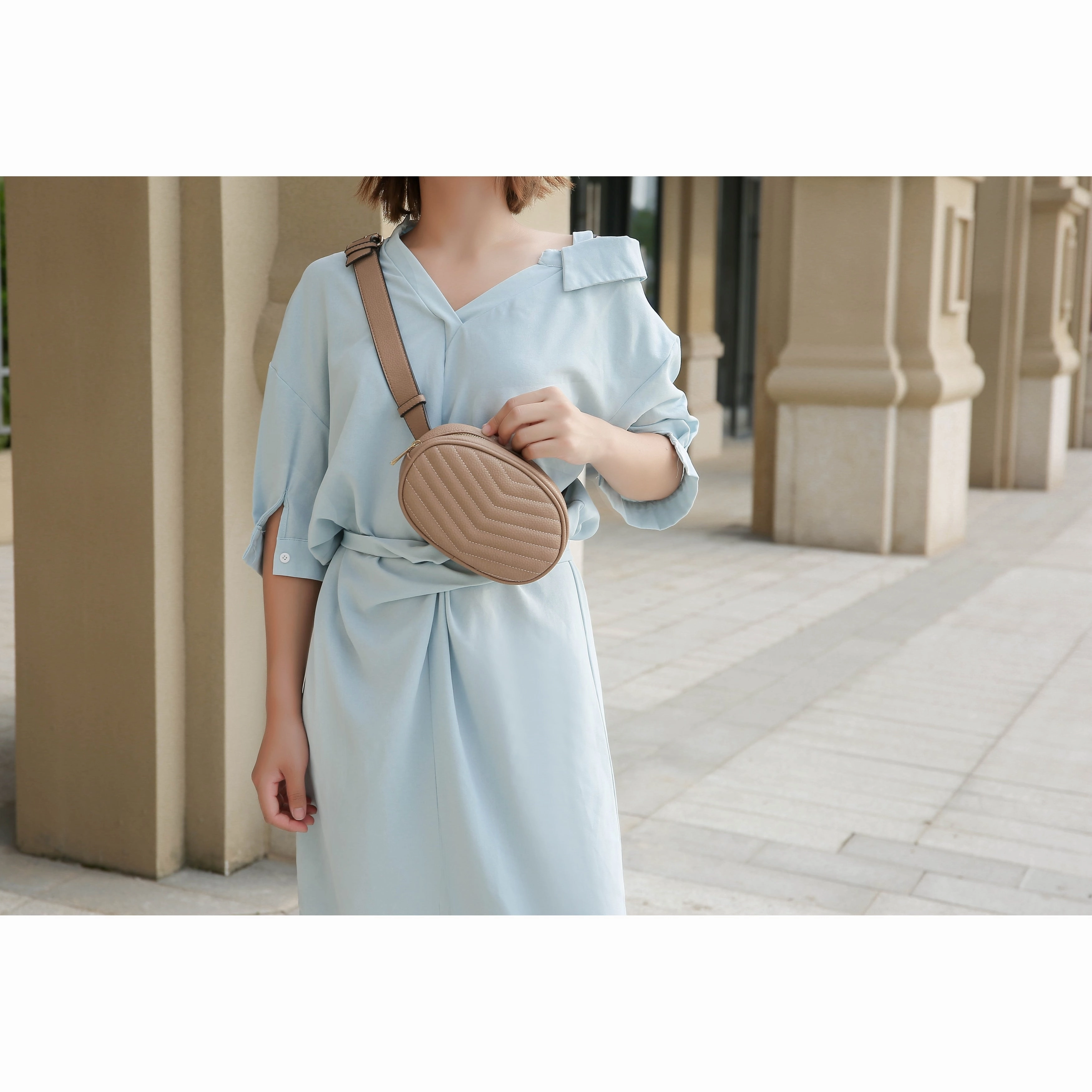 MKF Collection Fatima Quilted Chevron Women's Belt Bag by Mia K.
