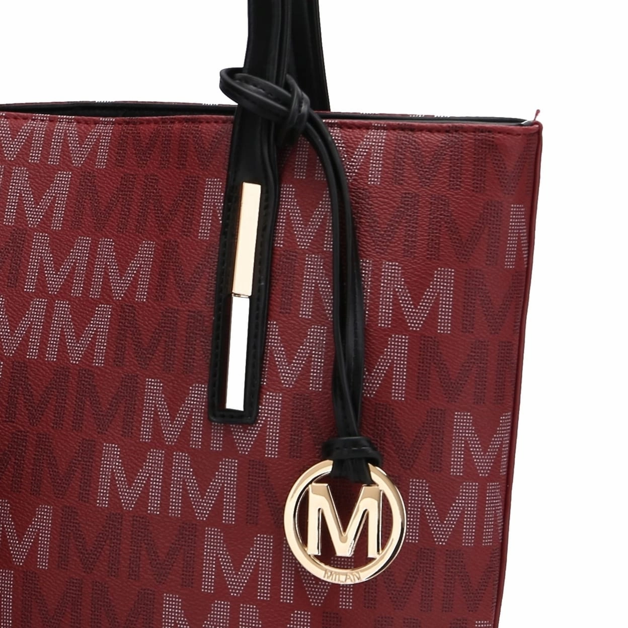 Mkfcollection Aylet Signature Tote Bag And Set Vegan Leather Designer Handbag
