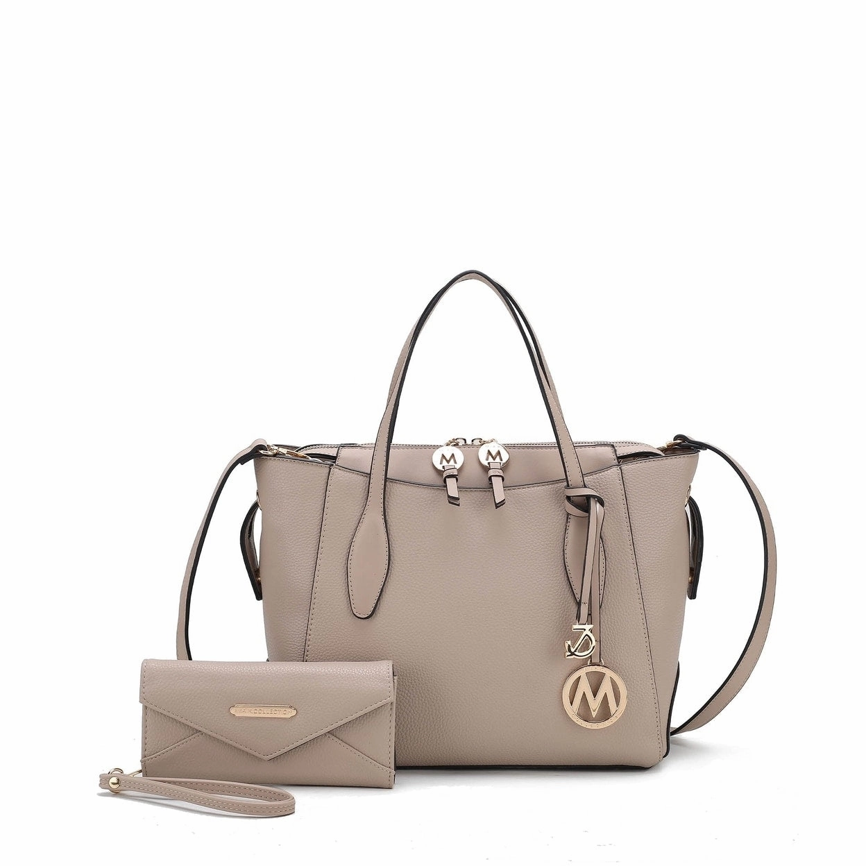 Mkfcollection Bruna Tote Bag And Wallet Set Vegan Leather Designer Handbag