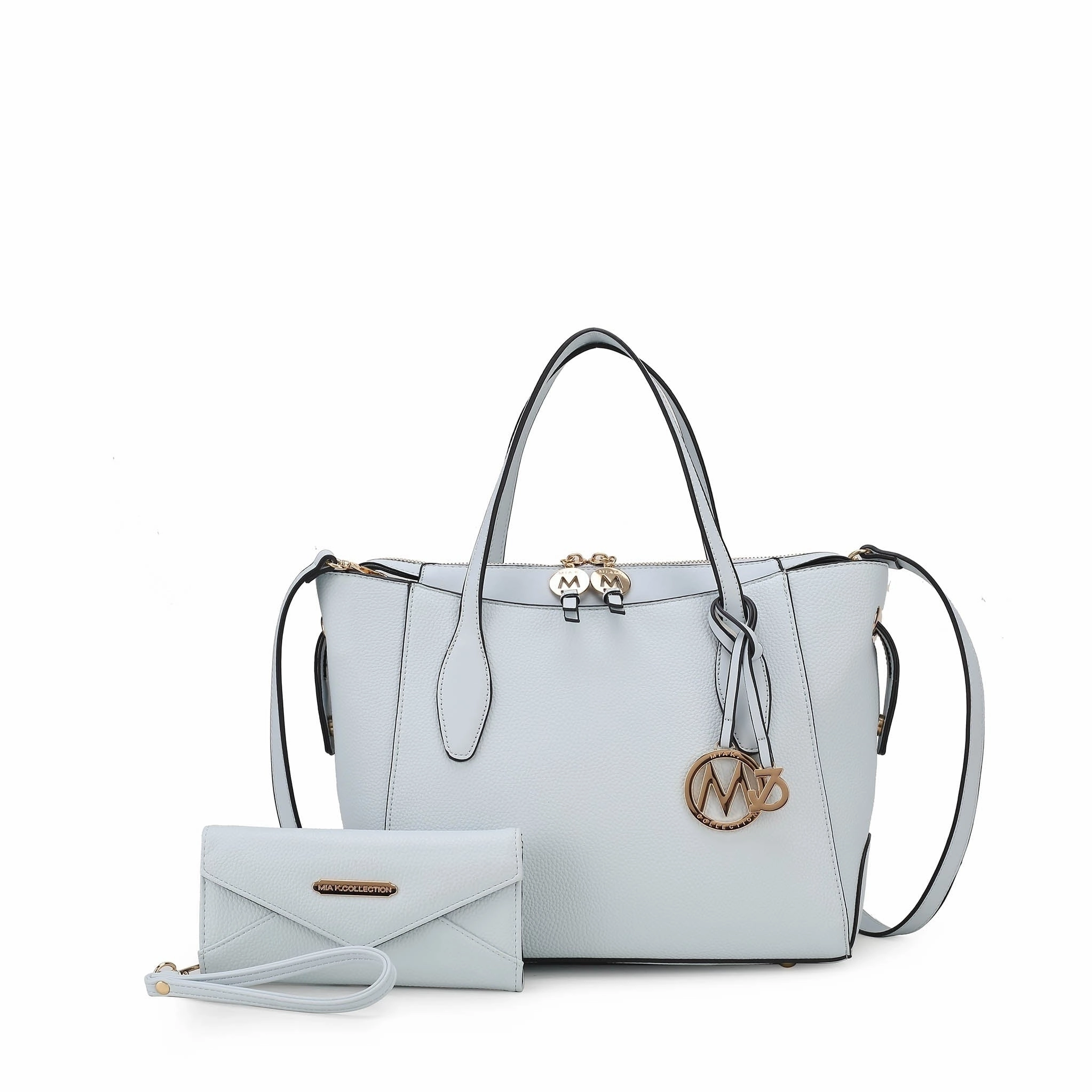 Mkfcollection Bruna Tote Bag And Wallet Set Vegan Leather Designer Handbag