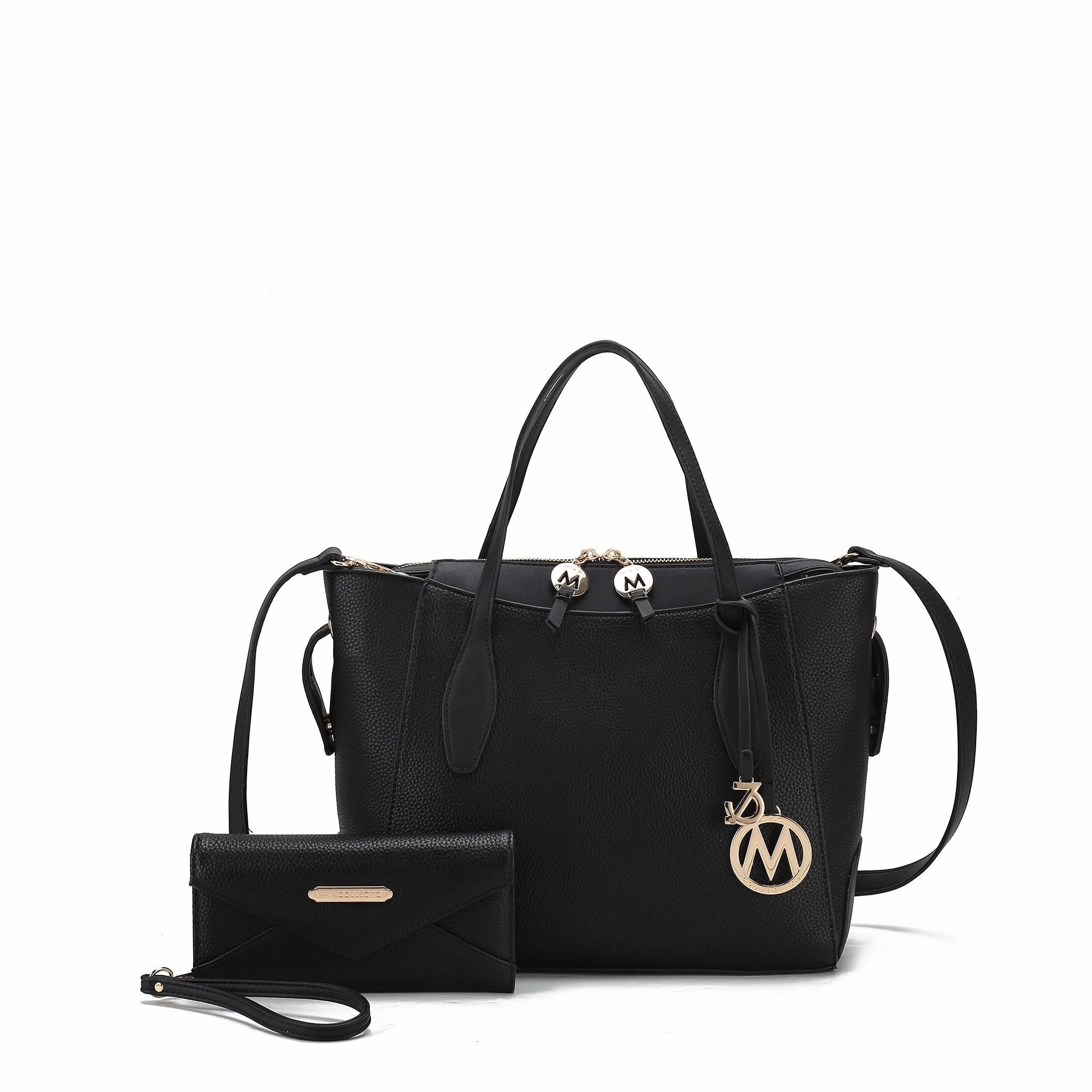 Mkfcollection Bruna Tote Bag And Wallet Set Vegan Leather Designer Handbag