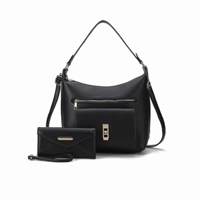 Mkfcollection Clara Shoulder Bag And Set Vegan Leather Designer Handbag