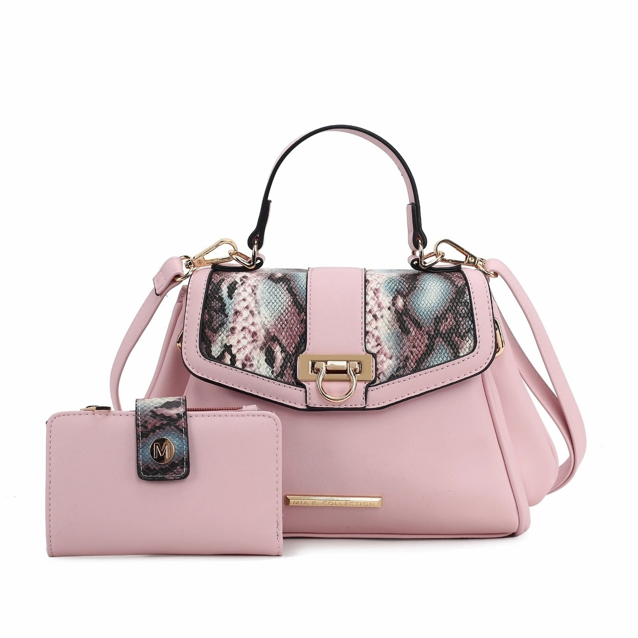 Mkfcollection Geny Shoulder Bag And Set Vegan Leather Designer Handbag
