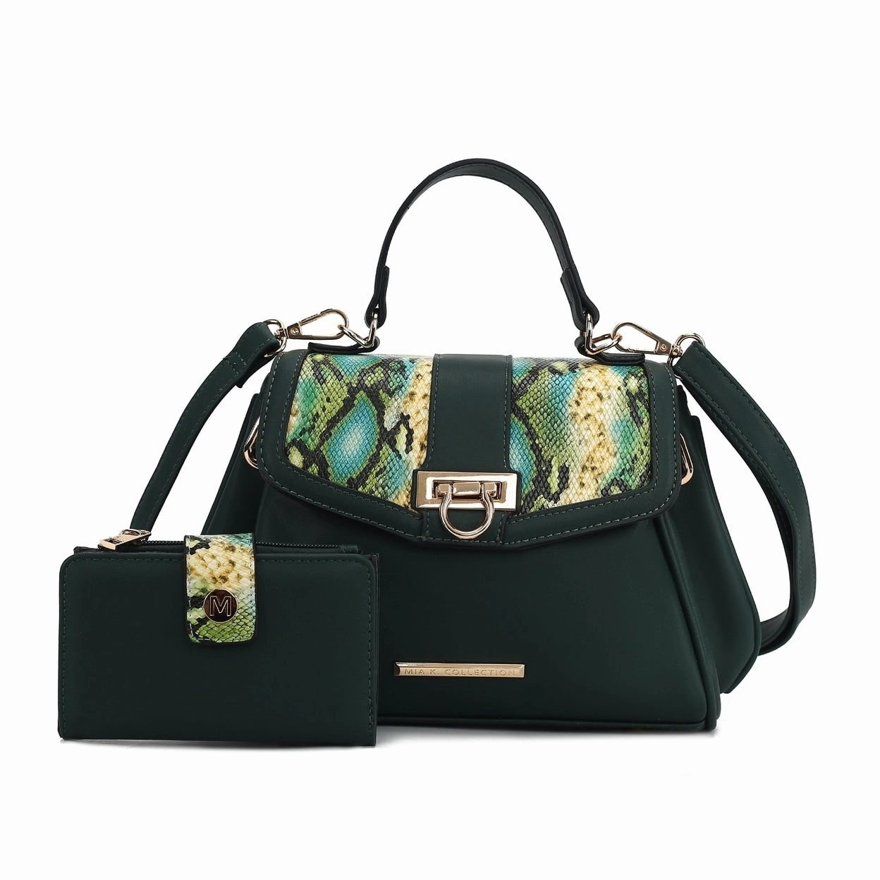 Mkfcollection Geny Shoulder Bag And Set Vegan Leather Designer Handbag
