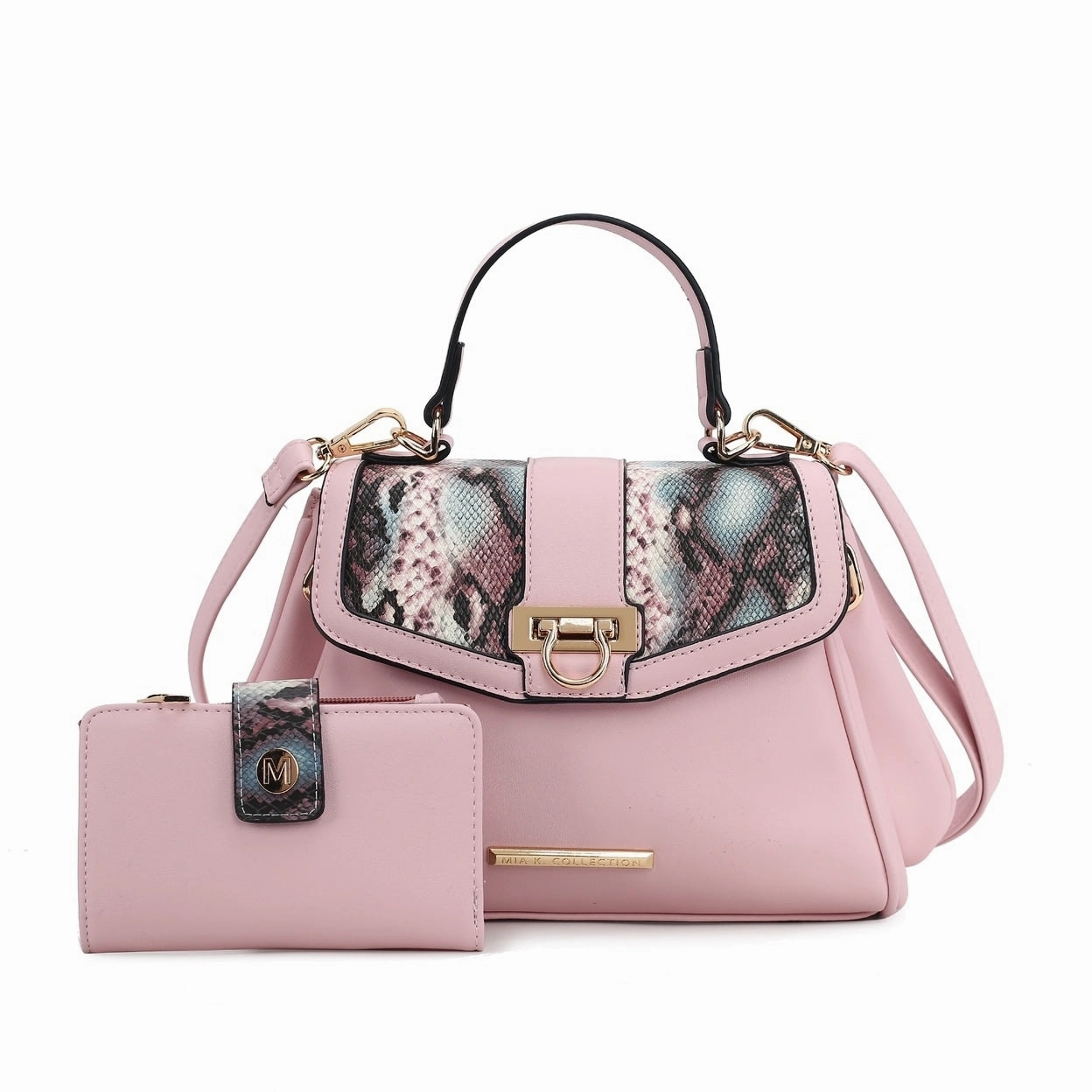 Mkfcollection Geny Shoulder Bag And Set Vegan Leather Designer Handbag