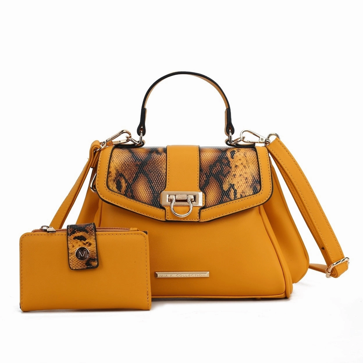 Mkfcollection Geny Shoulder Bag And Set Vegan Leather Designer Handbag