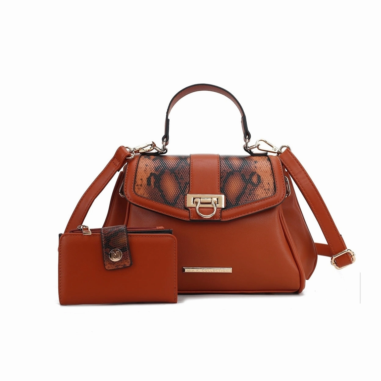 Mkfcollection Geny Shoulder Bag And Set Vegan Leather Designer Handbag