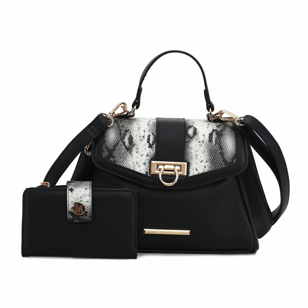 Mkfcollection Geny Shoulder Bag And Set Vegan Leather Designer Handbag