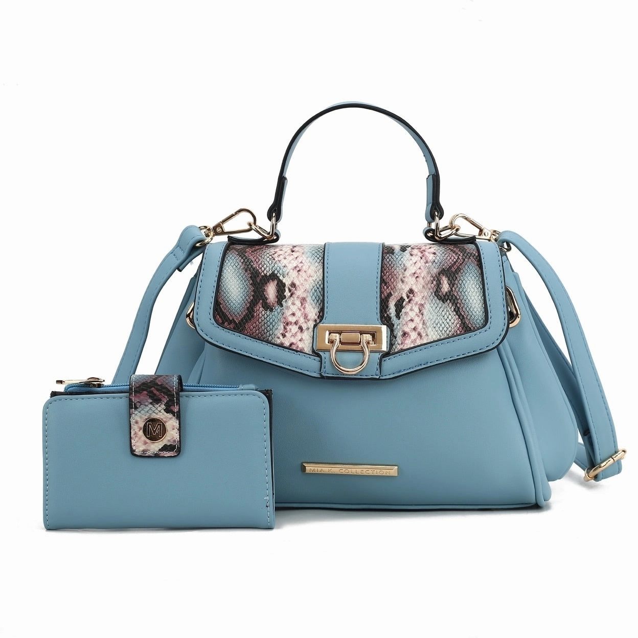 Mkfcollection Geny Shoulder Bag And Set Vegan Leather Designer Handbag
