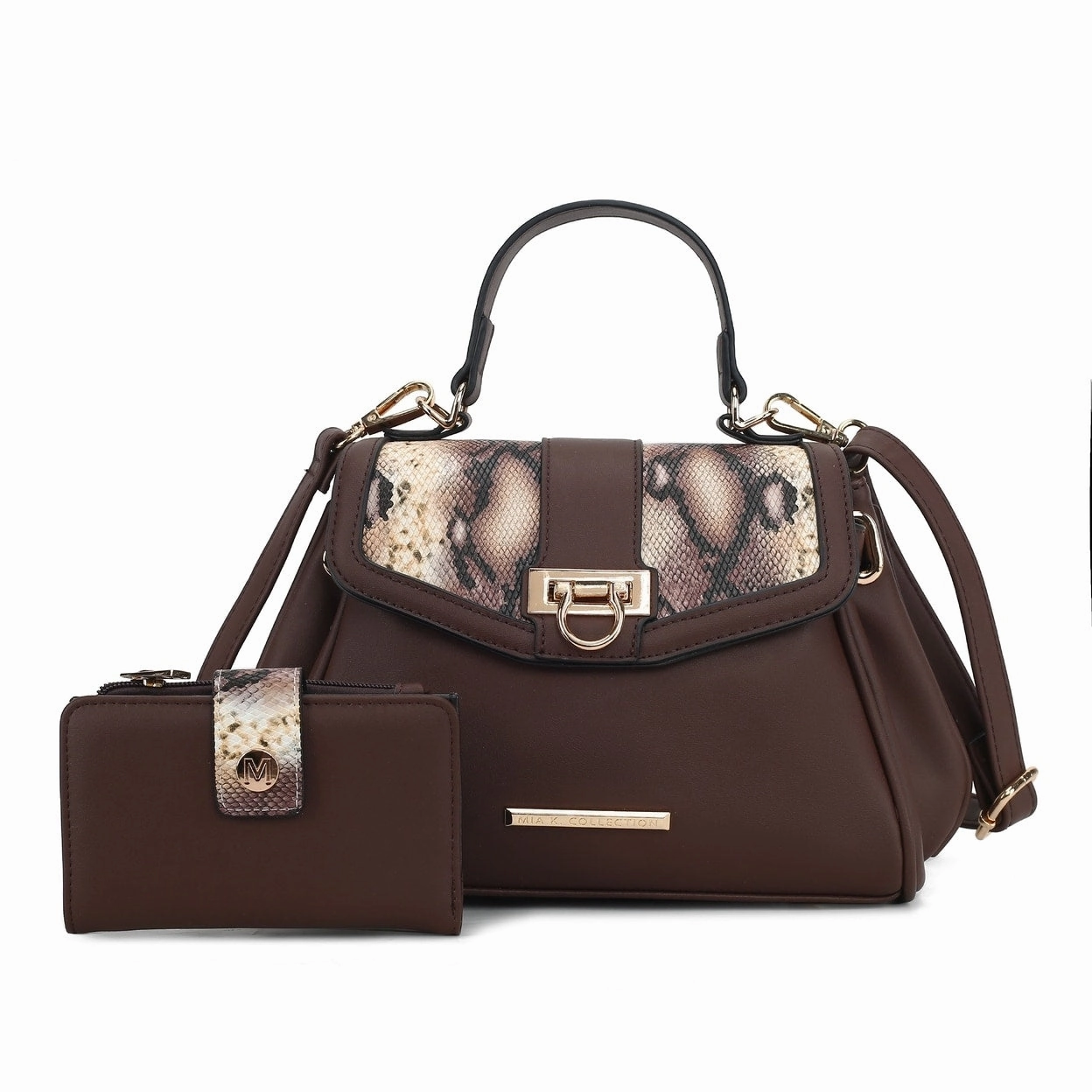 Mkfcollection Geny Shoulder Bag And Set Vegan Leather Designer Handbag