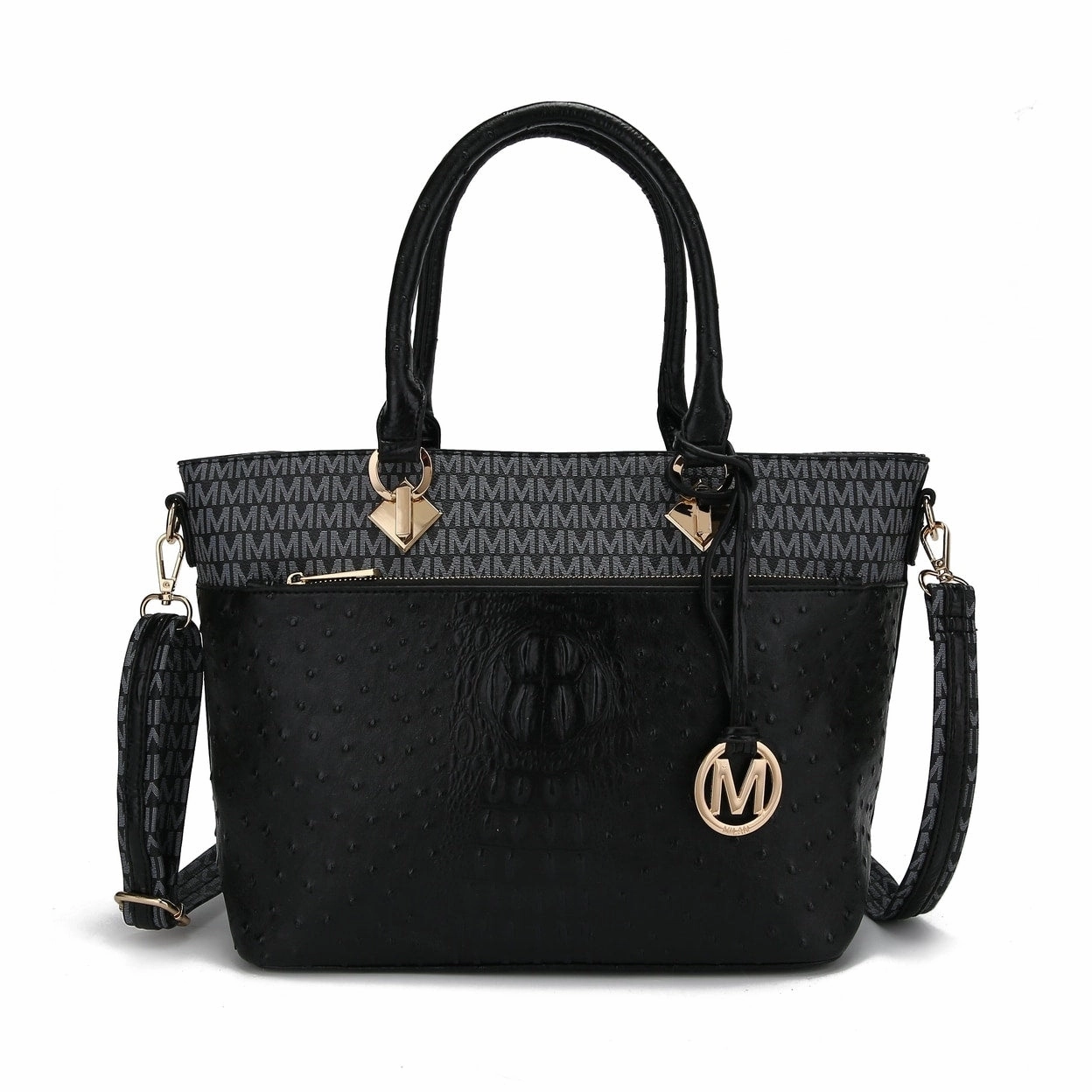 Mkfcollection Grace Signature Tote Bag Vegan Leather Designer Handbag