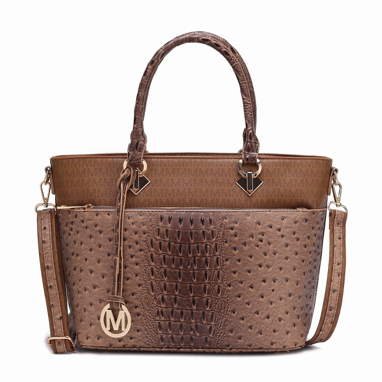 Mkfcollection Grace Signature Tote Bag Vegan Leather Designer Handbag