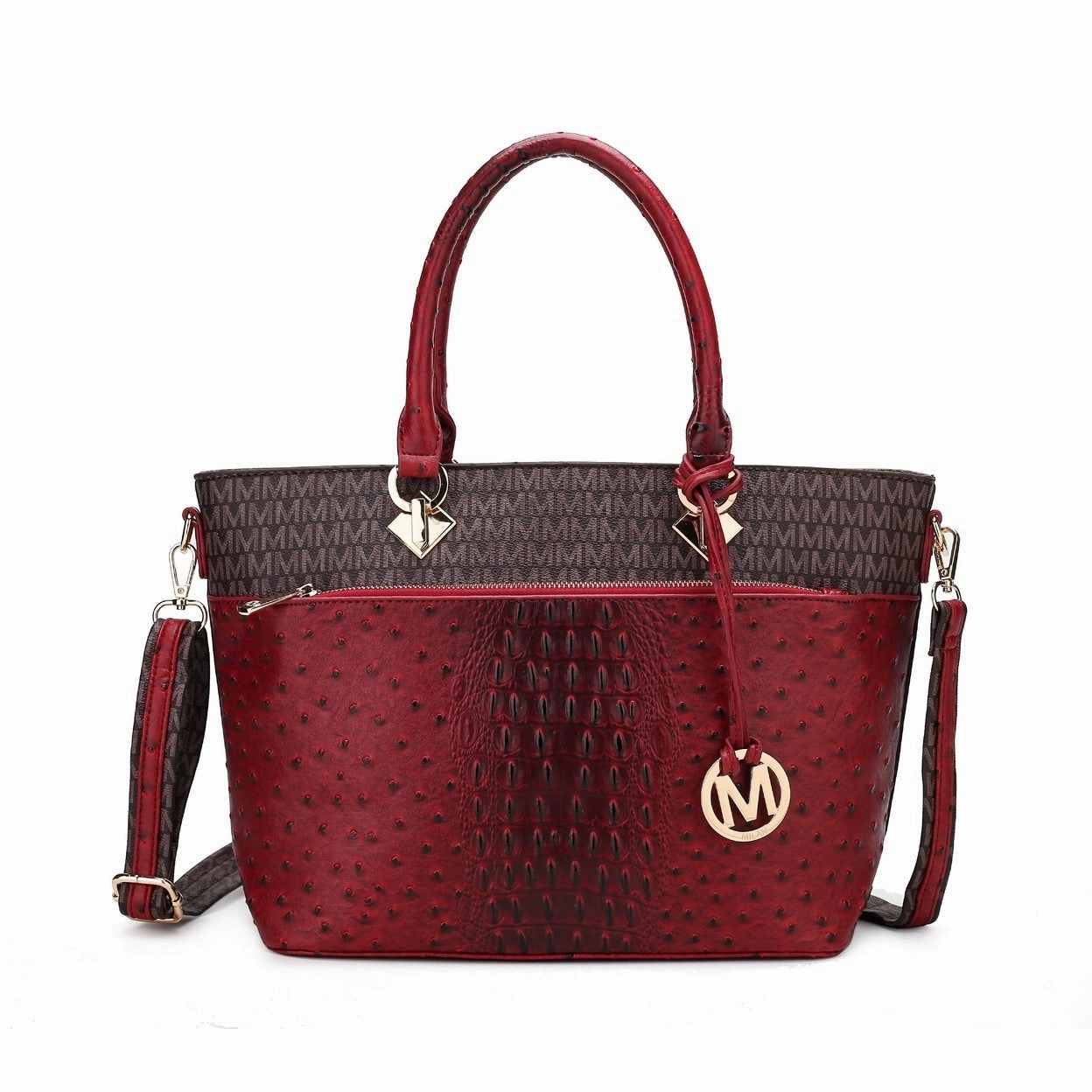 Mkfcollection Grace Signature Tote Bag Vegan Leather Designer Handbag