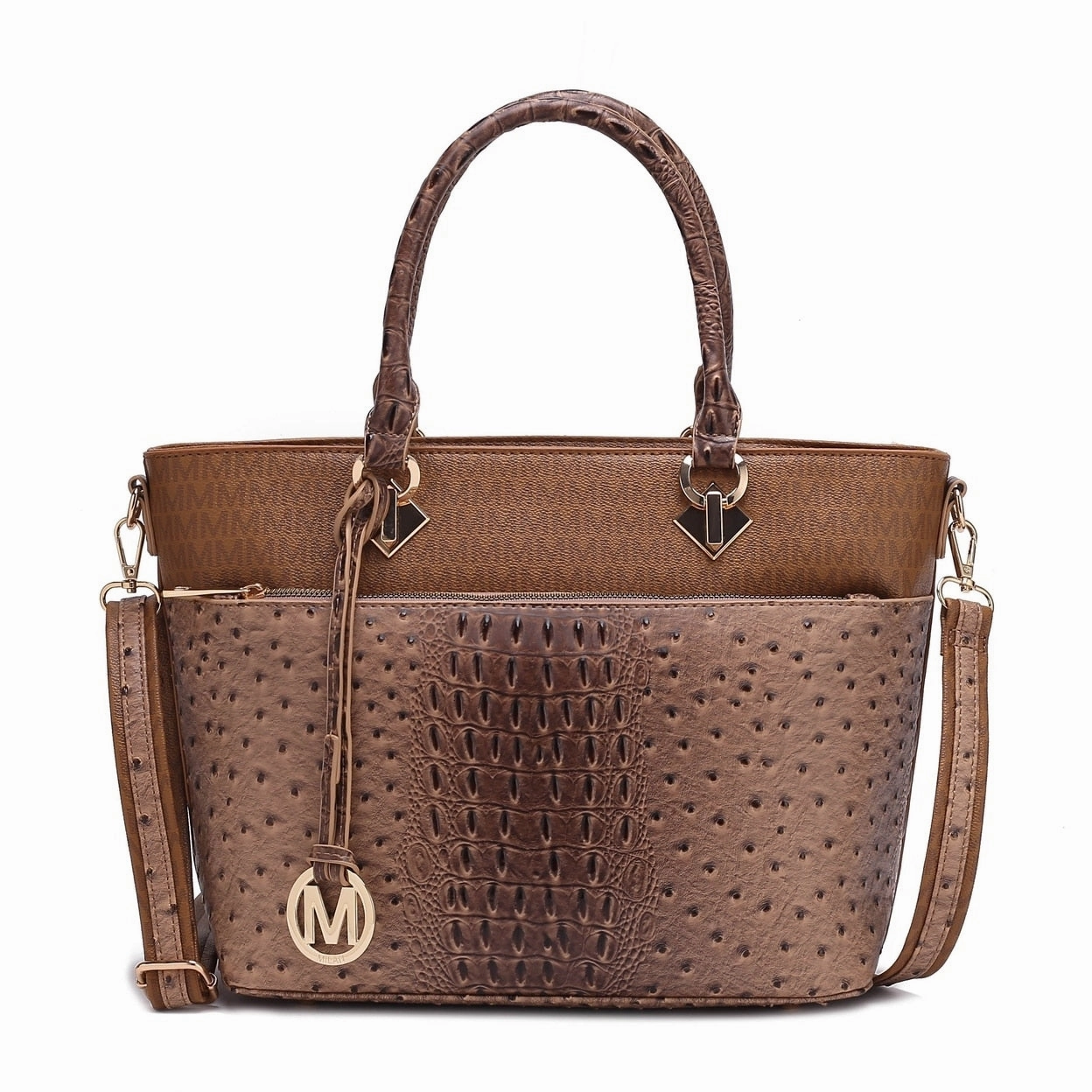 Mkfcollection Grace Signature Tote Bag Vegan Leather Designer Handbag