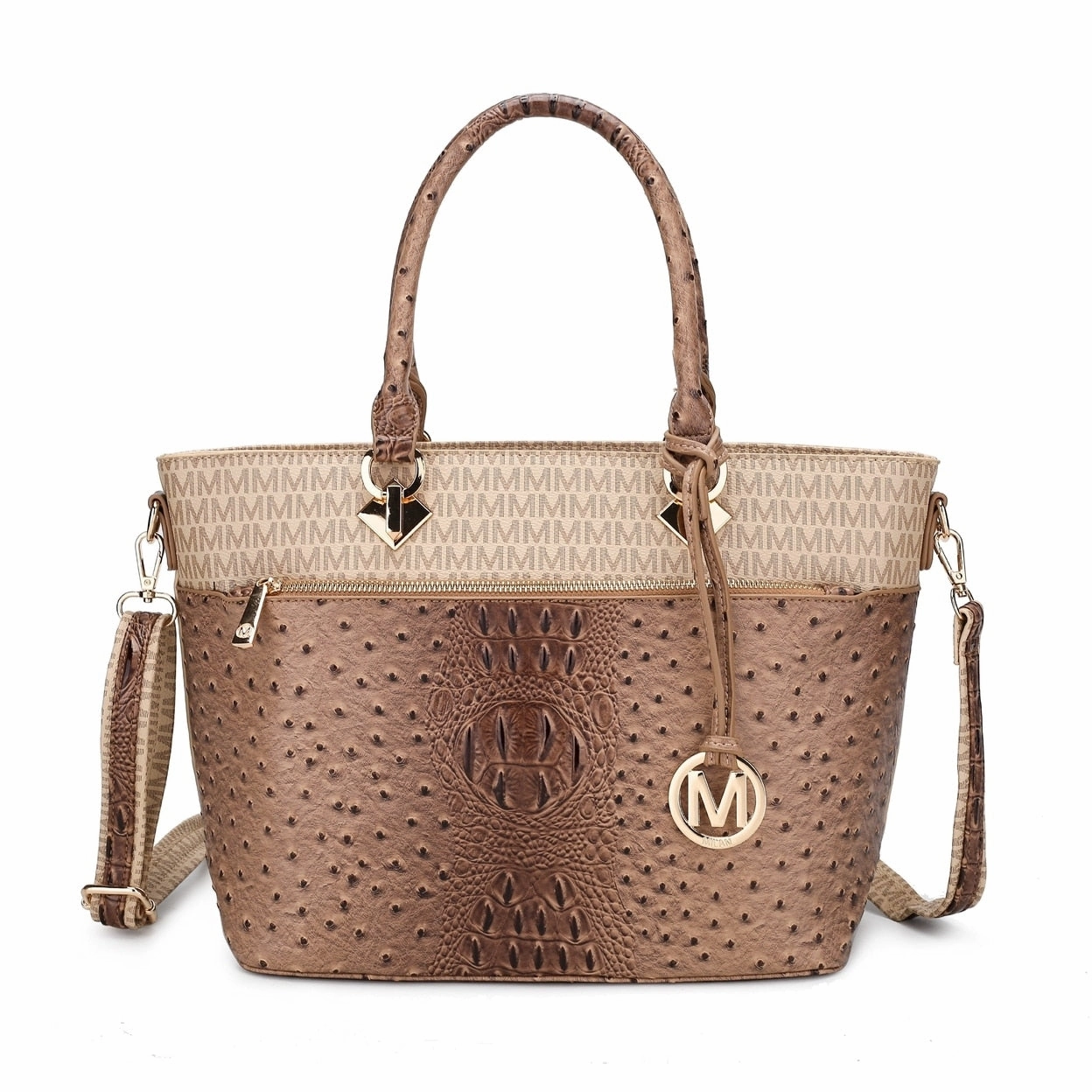 Mkfcollection Grace Signature Tote Bag Vegan Leather Designer Handbag