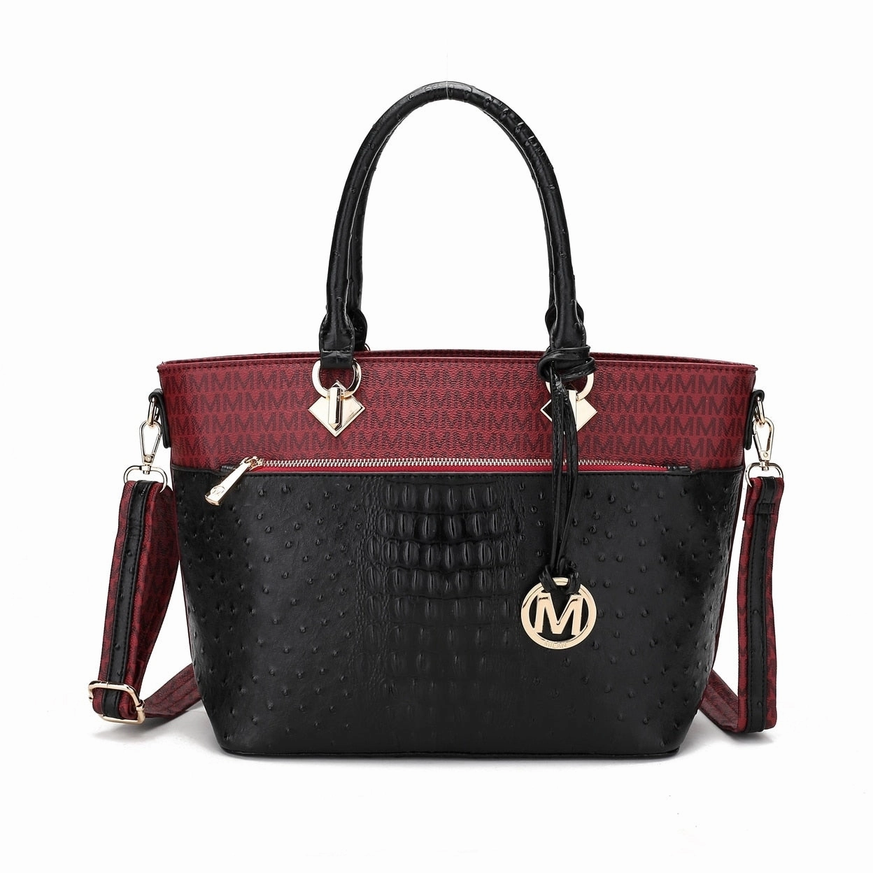 Mkfcollection Grace Signature Tote Bag Vegan Leather Designer Handbag