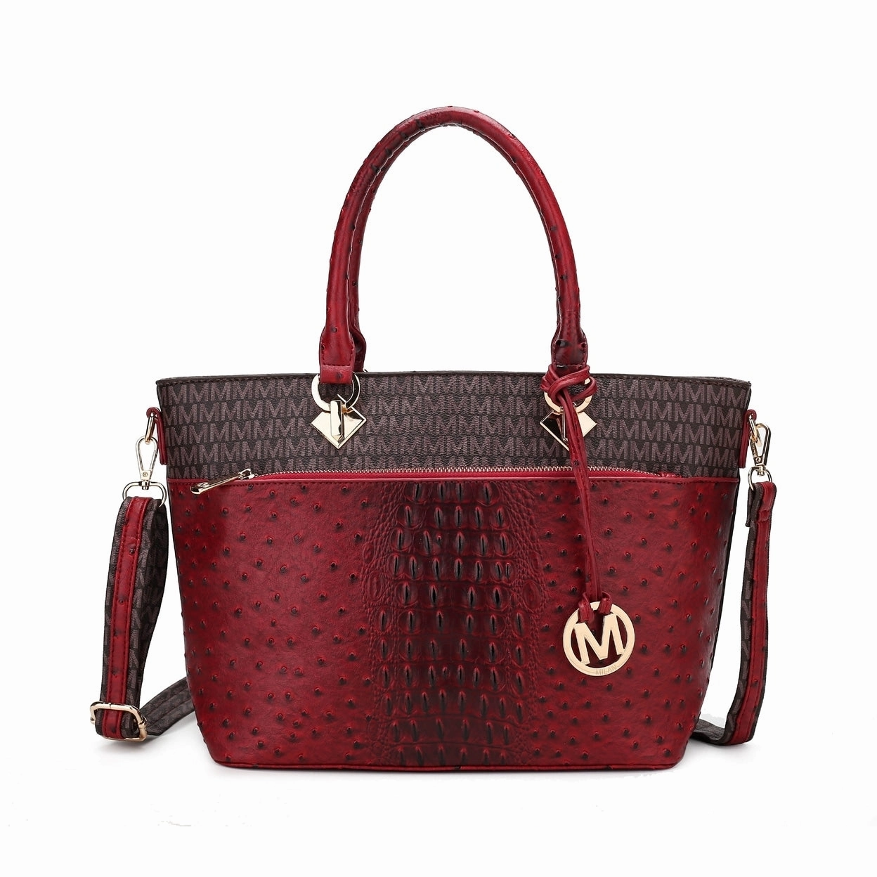 Mkfcollection Grace Signature Tote Bag Vegan Leather Designer Handbag