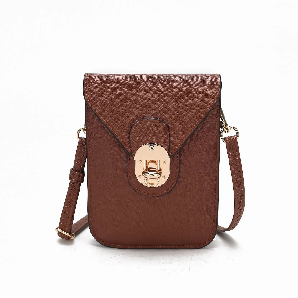 Mkfcollection Havana Phone Crossbody Bag Vegan Leather Designer Handbag