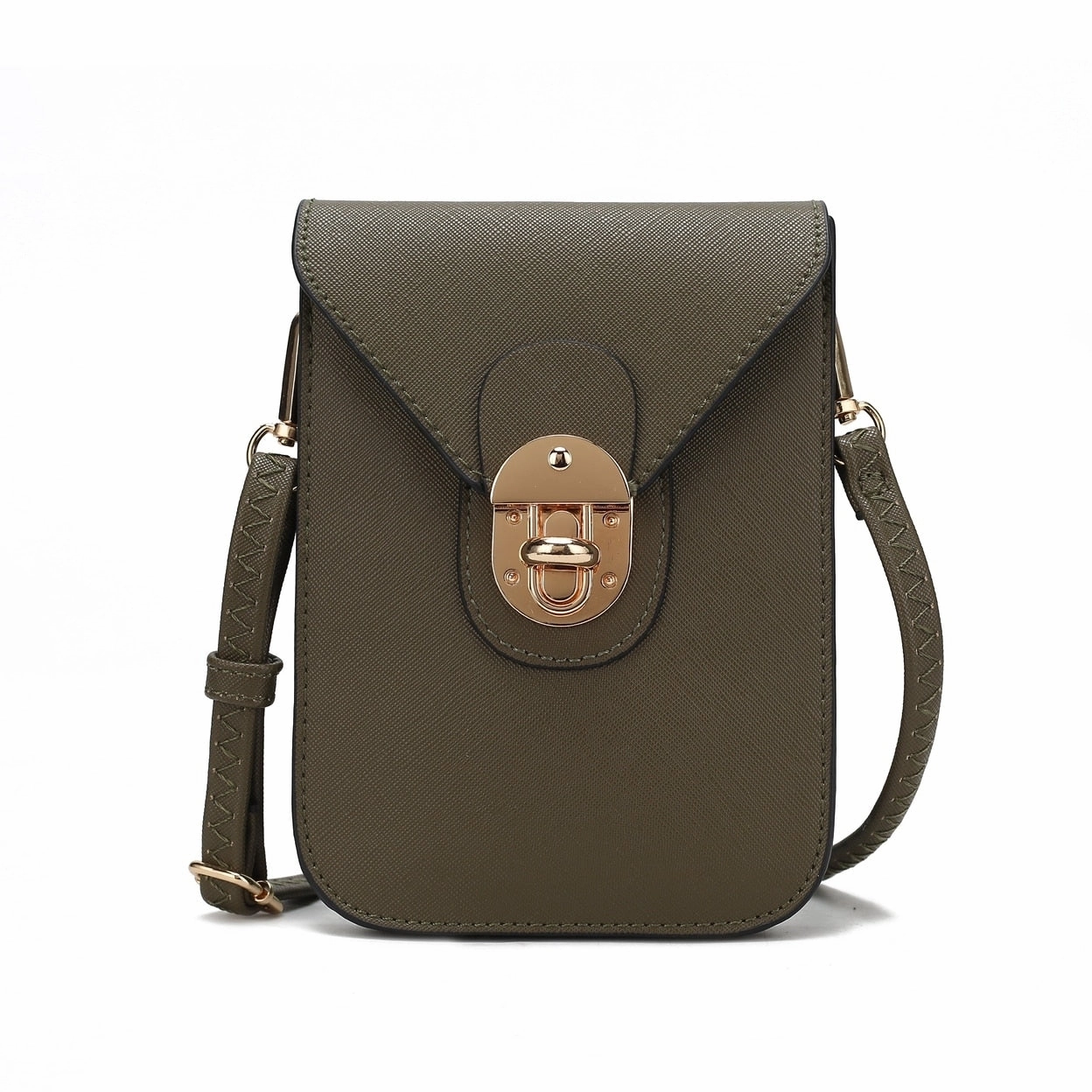 Mkfcollection Havana Phone Crossbody Bag Vegan Leather Designer Handbag