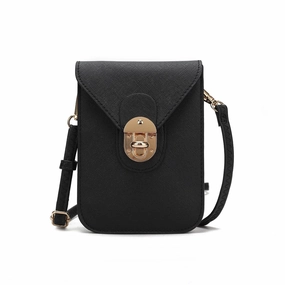 Mkfcollection Havana Phone Crossbody Bag Vegan Leather Designer Handbag