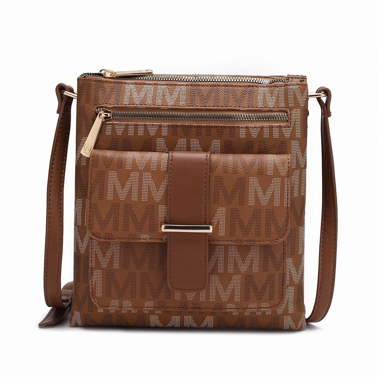 Mkfcollection Jeni Signature Crossbody Bag Vegan Leather Designer Handbag