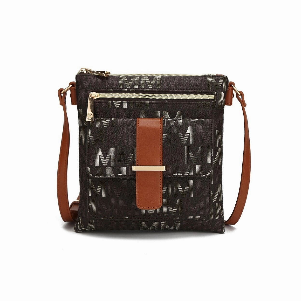 Mkfcollection Jeni Signature Crossbody Bag Vegan Leather Designer Handbag