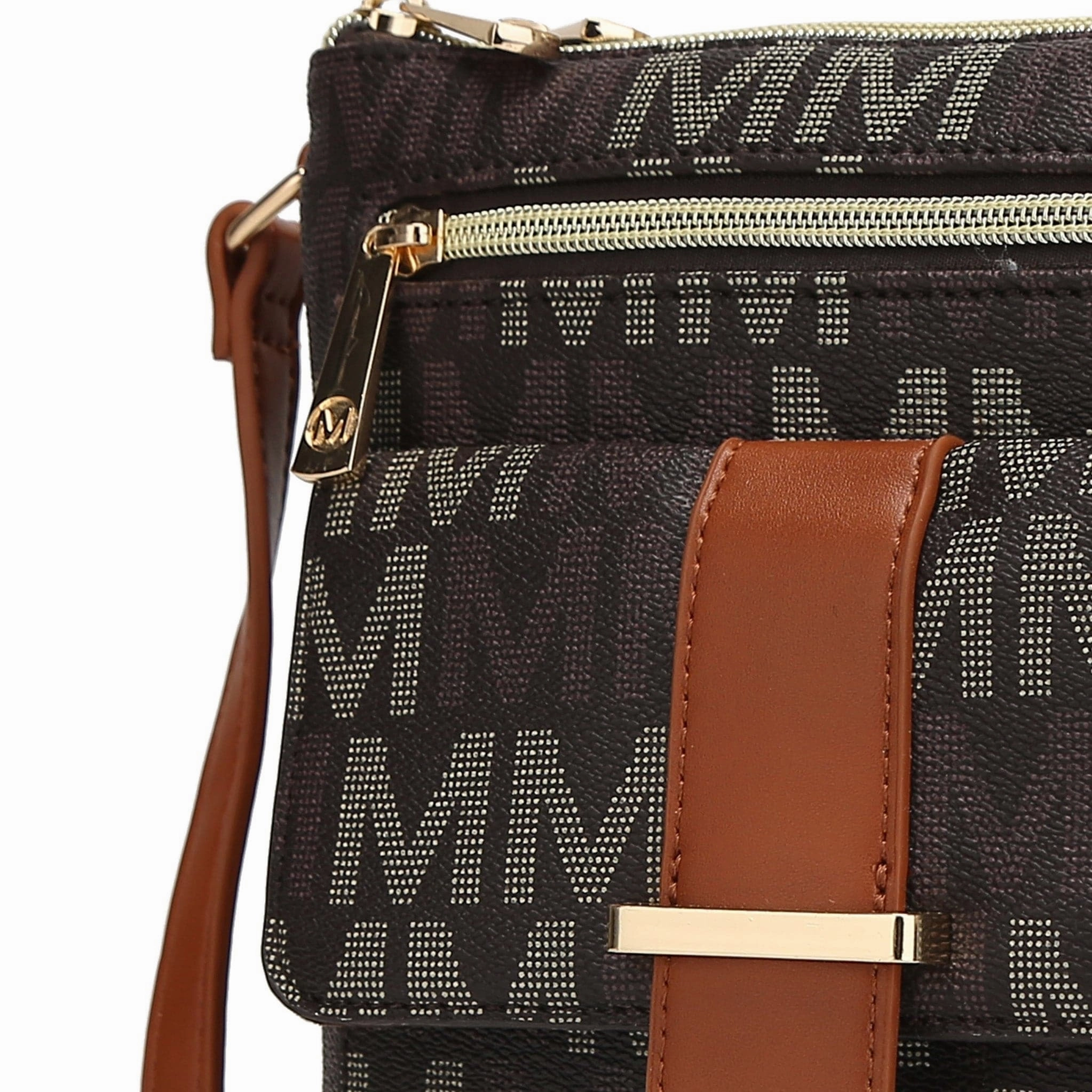 Mkfcollection Jeni Signature Crossbody Bag Vegan Leather Designer Handbag