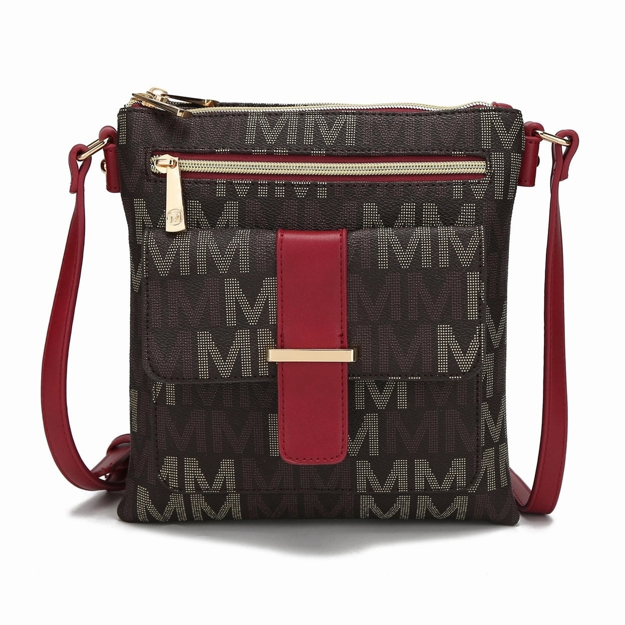 Mkfcollection Jeni Signature Crossbody Bag Vegan Leather Designer Handbag