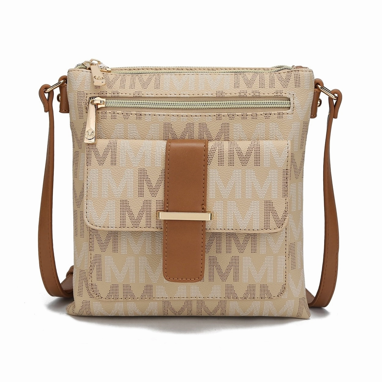 Mkfcollection Jeni Signature Crossbody Bag Vegan Leather Designer Handbag