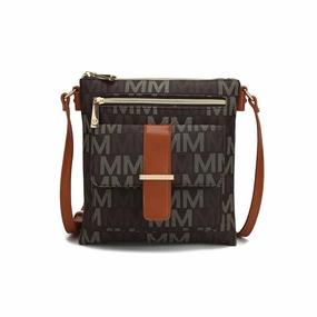 Mkfcollection Jeni Signature Crossbody Bag Vegan Leather Designer Handbag