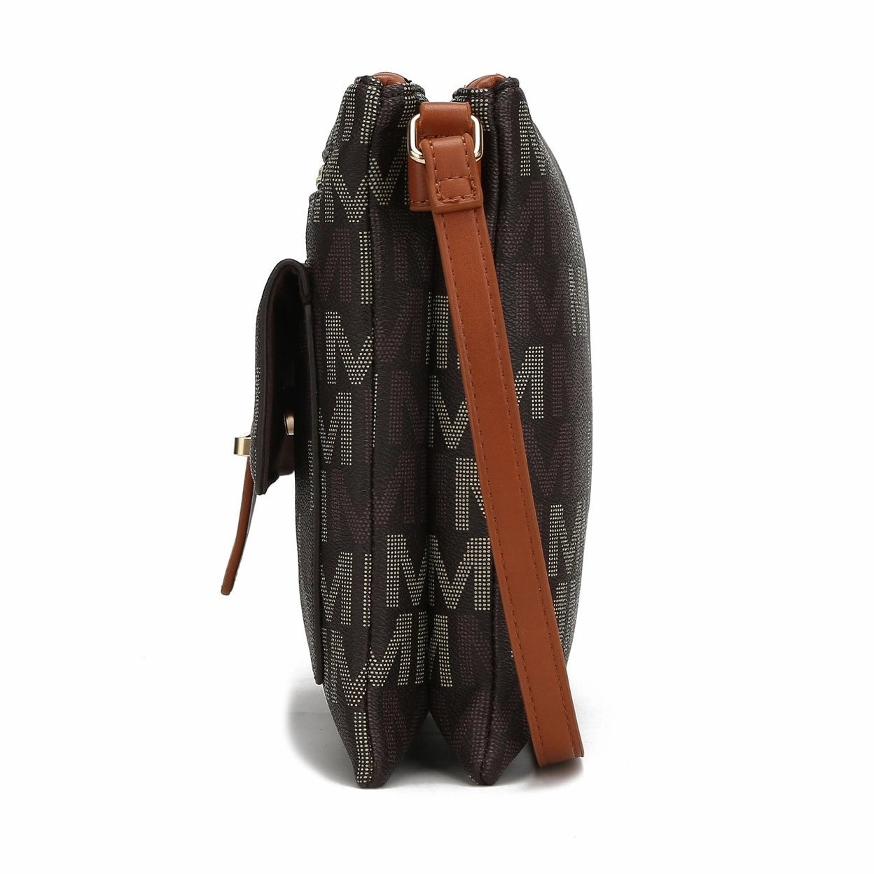 Mkfcollection Jeni Signature Crossbody Bag Vegan Leather Designer Handbag