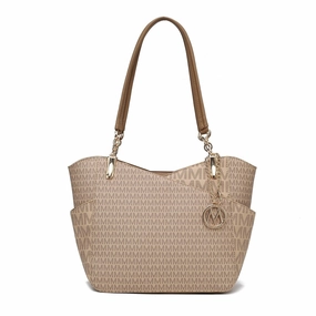 Mkfcollection Jules Signature Tote Bag Vegan Leather Designer Handbag