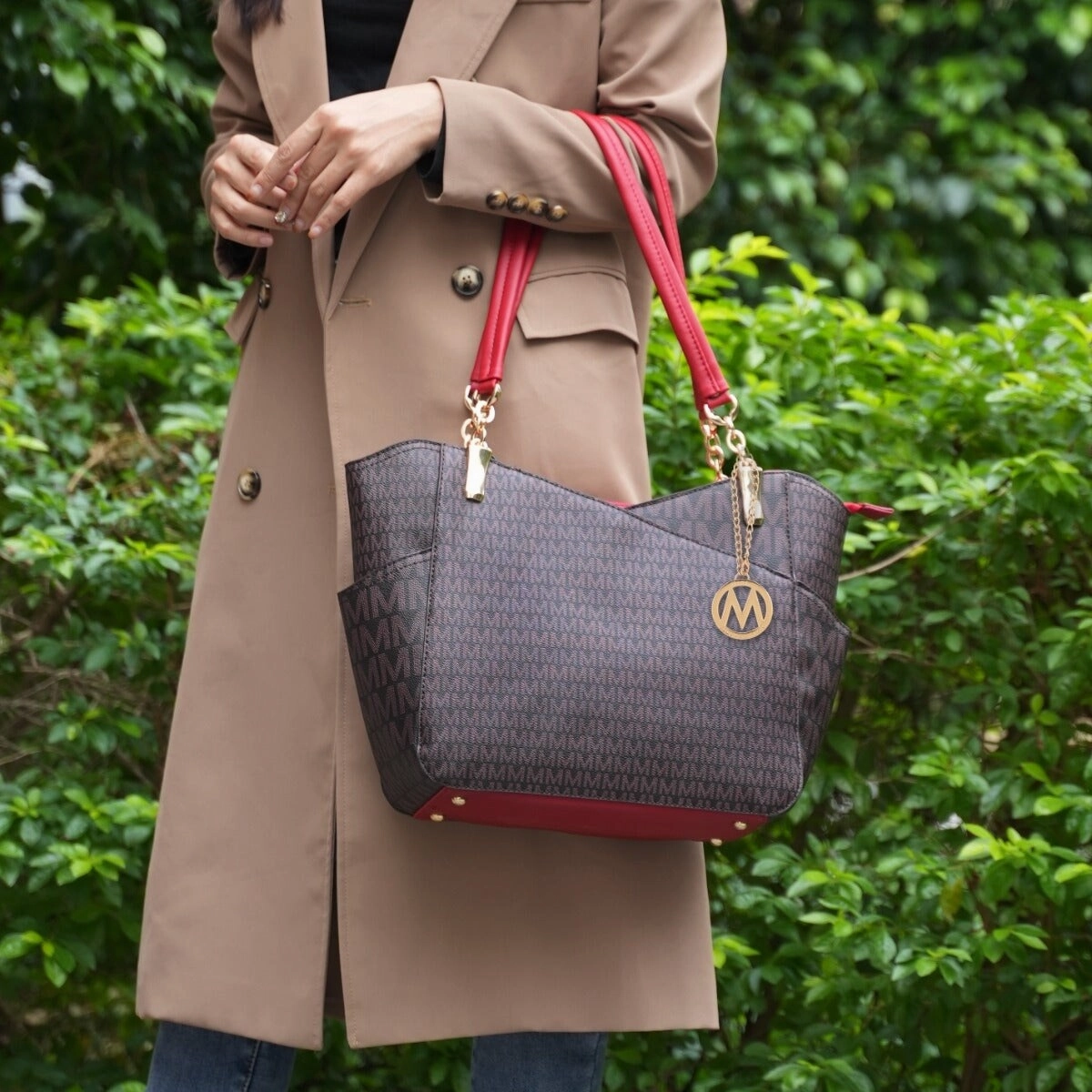 Mkfcollection Jules Signature Tote Bag Vegan Leather Designer Handbag