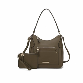 Mkfcollection Maeve Shoulder Bag And Set Vegan Leather Designer Handbag
