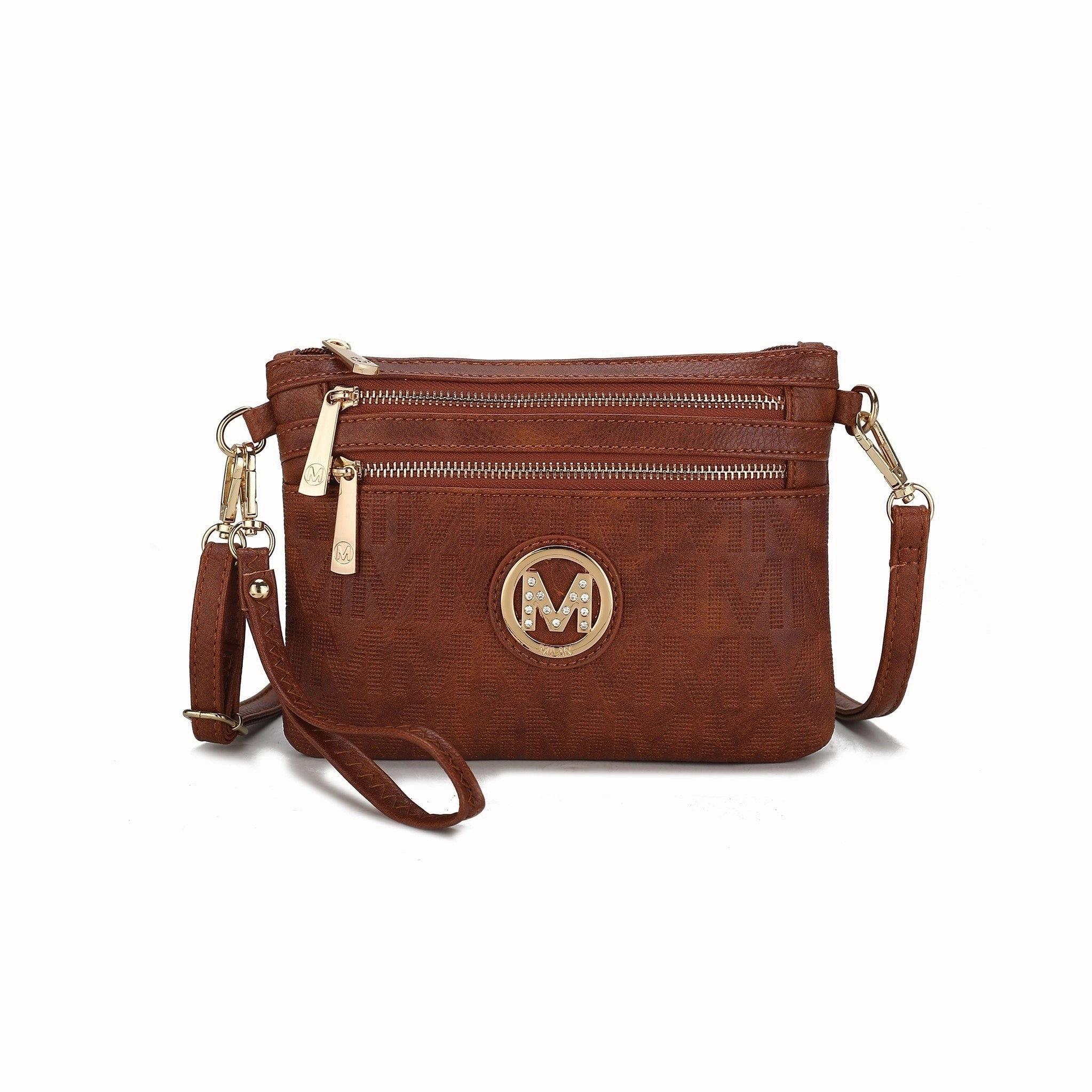 Mkfcollection Roonie Signature Phone Crossbody Bag Vegan Leather Designer