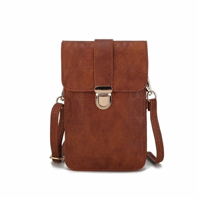 Mkfcollection Ulla Phonecrossbody Bag Vegan Leather Designer Handbag