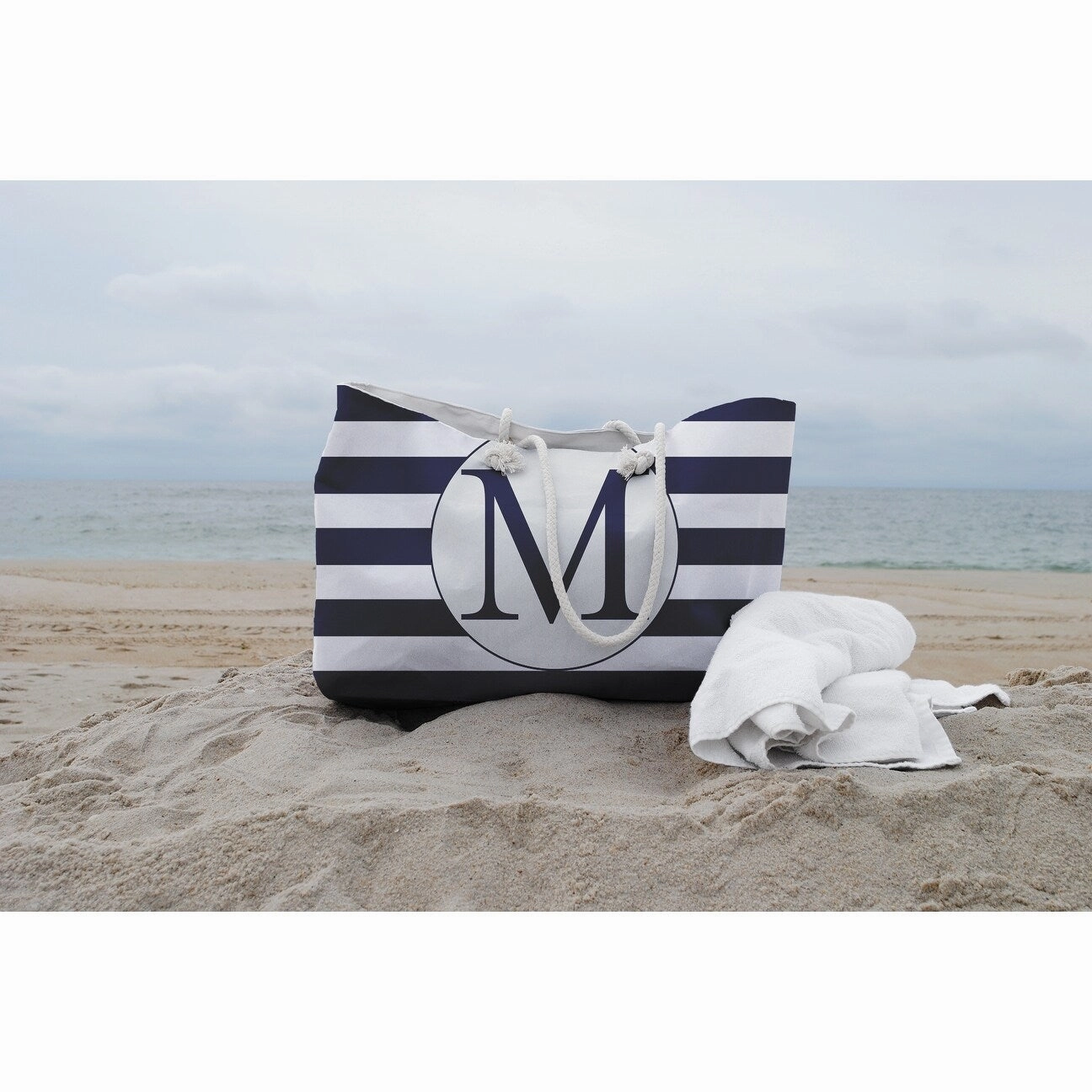 MONO NAVY STRIPED M Weekender Tote Bag By Kavka Designs