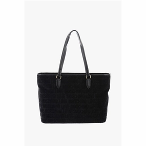 Moschino LOVE Faux Leather and Sponge Tote Bag with Embossed Logo