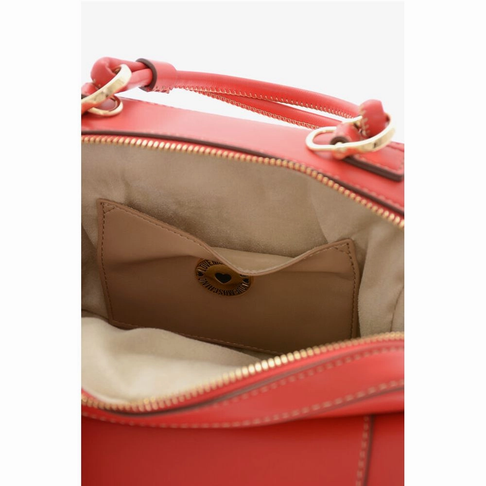 Moschino LOVE Faux Leather Handbag with Visible Women's Stitching
