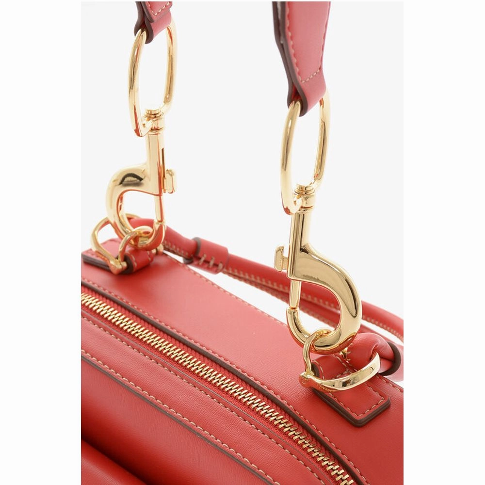 Moschino LOVE Faux Leather Handbag with Visible Women's Stitching