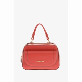 Moschino LOVE Faux Leather Handbag with Visible Women's Stitching