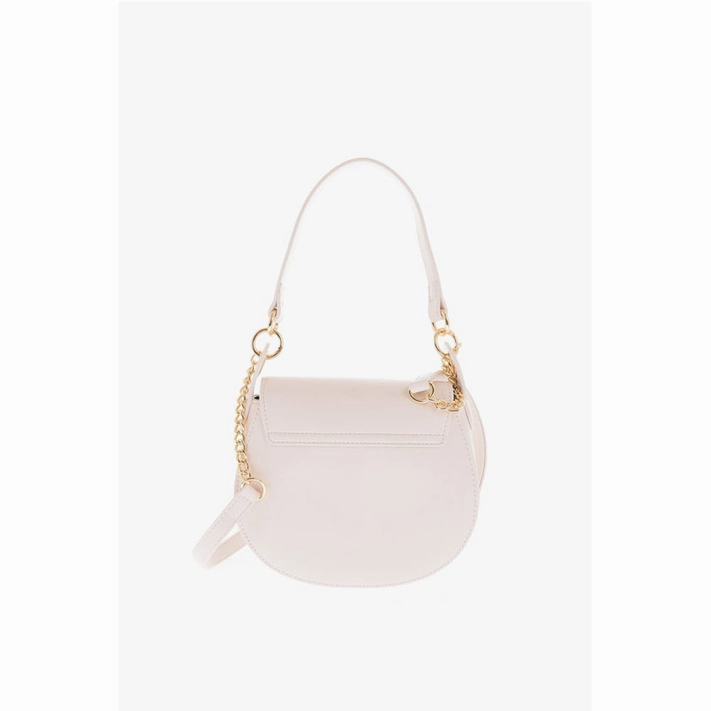 Moschino LOVE Faux Leather Mini Saddle Bag with Golden Closure Turn L