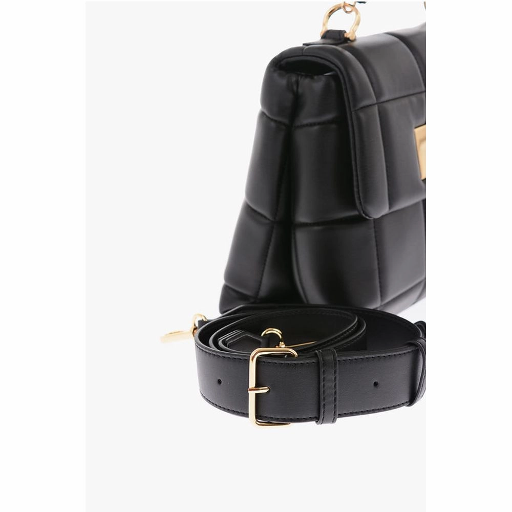 Moschino LOVE Faux Leather Padded Bag with Removable Shoulder Strap