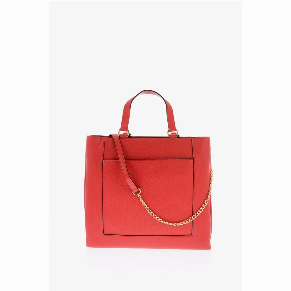 Moschino LOVE Faux Leather Rectangular Bag with Maxi Patch Pocket