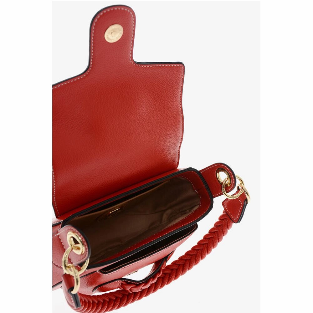 Moschino LOVE Faux Leather Saddle Bag with Braided Details
