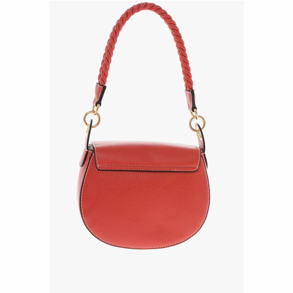Moschino LOVE Faux Leather Saddle Bag with Braided Details