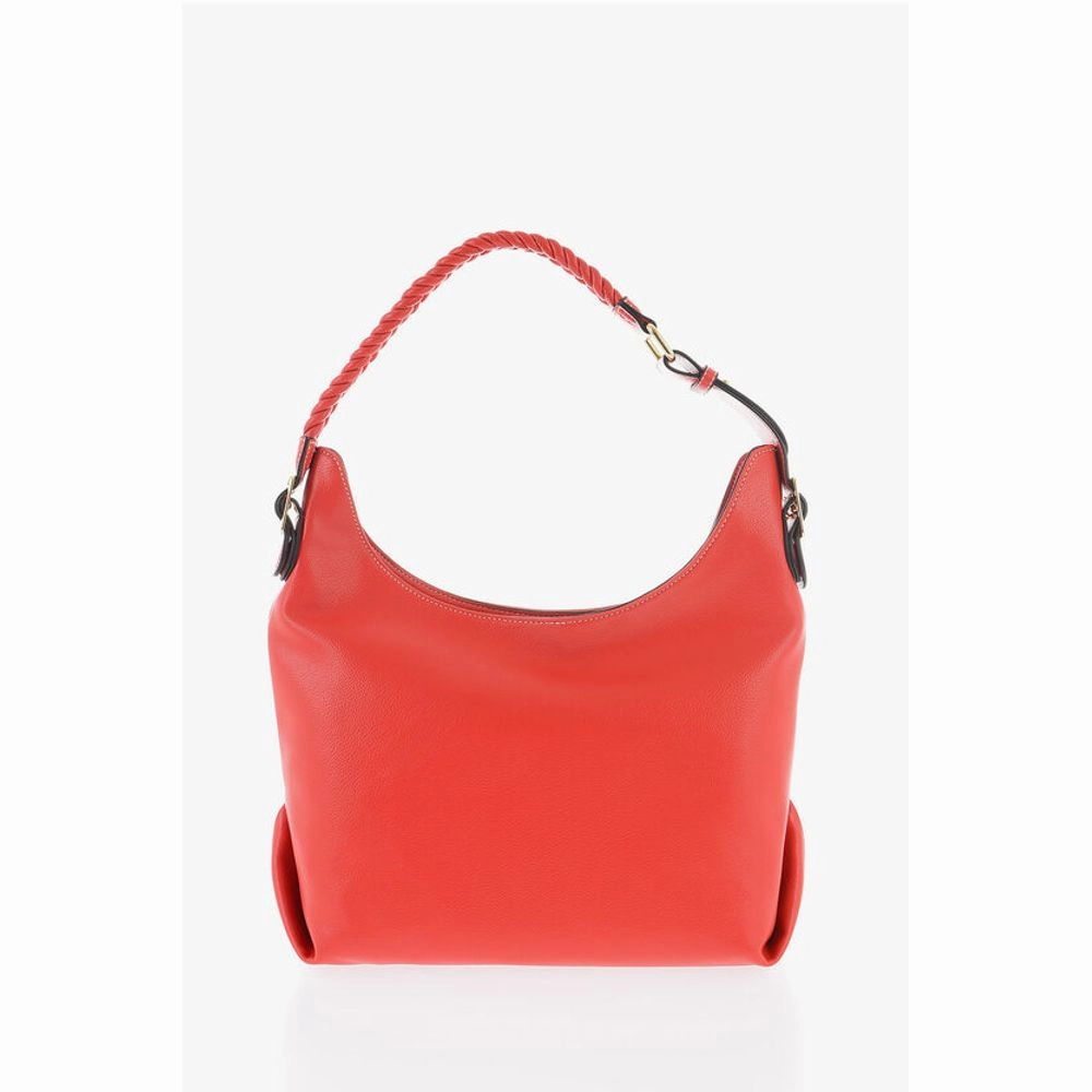 Moschino LOVE Faux Leather Shoulder Bag with Braided Handle