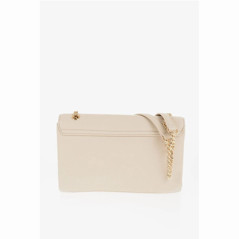 Moschino LOVE Faux Leather Shoulder Bag with Golden Details