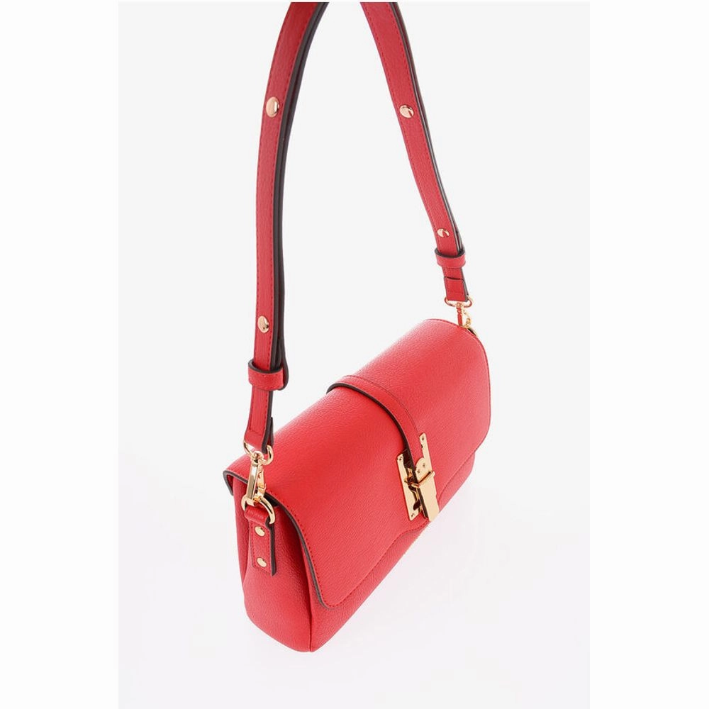 Moschino LOVE Faux Leather Shoulder Bag With Maxi Logo on the Back